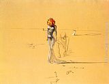 Salvador Dali Female Figure with Head of Flowers painting
